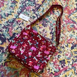 NWT Vera Bradley New Holiday Hounds Essential XL Crossbody Cotton